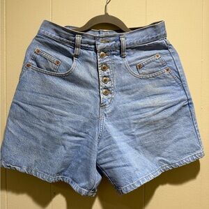 STEEL Vintage 90s High-Waisted Button-Fly Denim Shorts